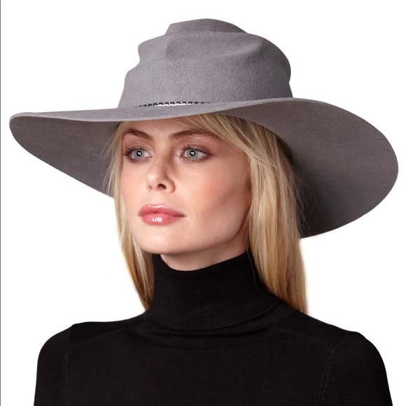 Gladys Tamez Millinery Accessories - Gladys Tamez Mason Fur Felt Wide Brim Hat